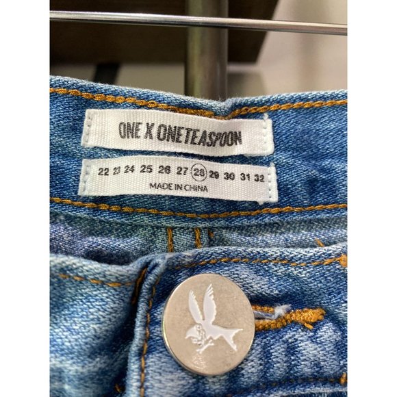 One Teaspoon Bandits Relaxed Fit Denim Shorts 28 - Picture 5 of 9